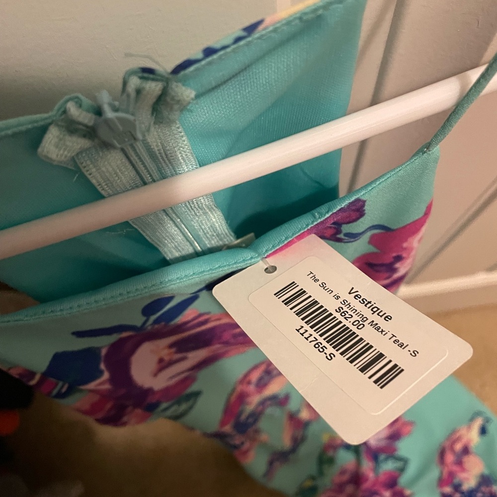 Bright colored maxi dress. NWT from Vestique